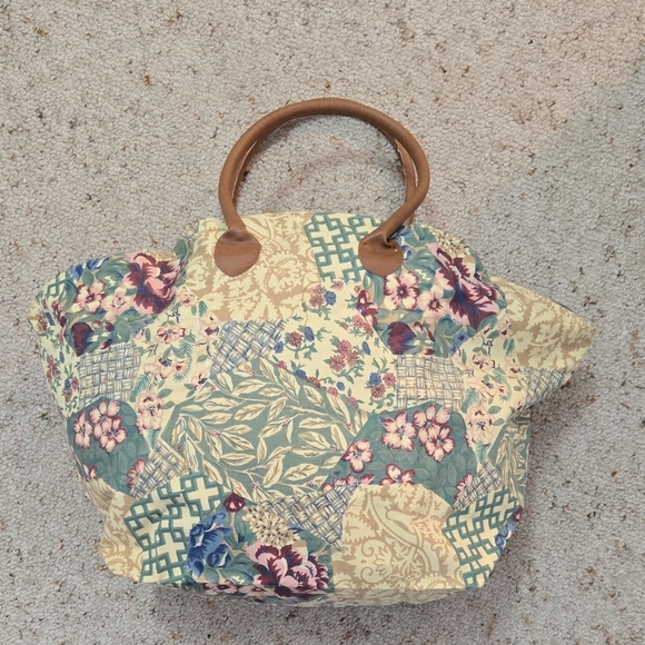 NWOT AVON 1994 COATED RAMIE/COTTON BLEND TOTE BAG - Picture 1 of 6